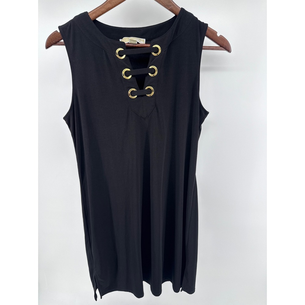 MICHAEL Michael Kors Black Sleeveless Lace Up Dress Size M